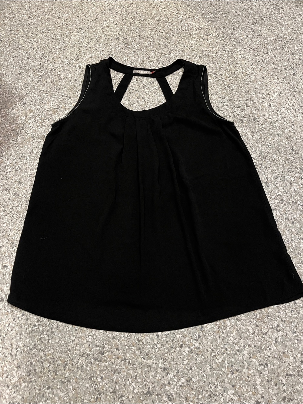 Talitha Black Pleated A-Line Top